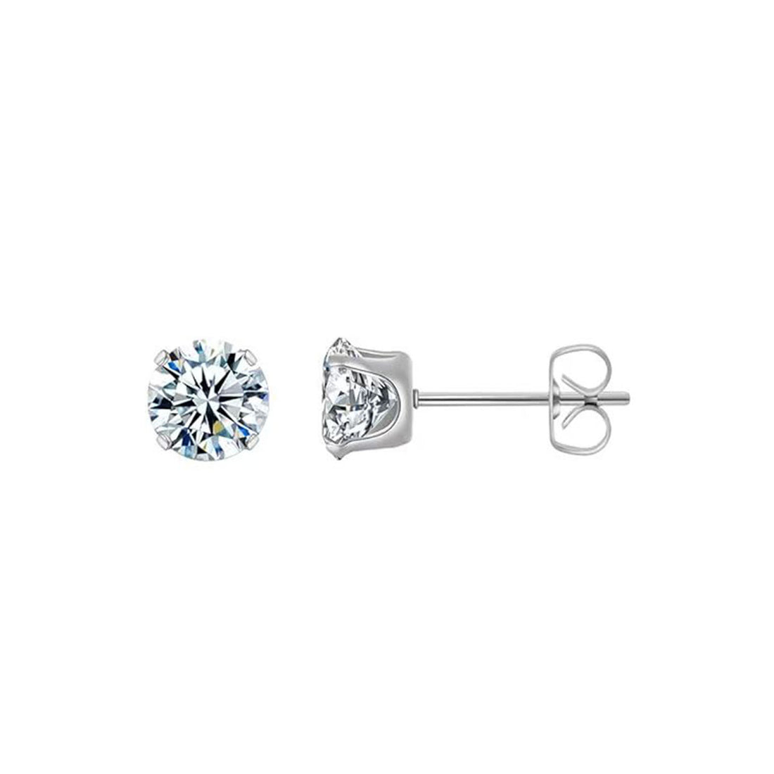 Four-Claw Synthetic Zircon Earrings product image 8