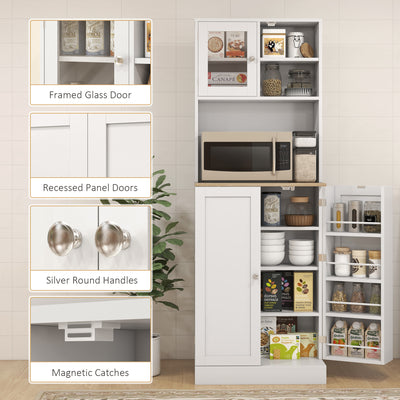 Kitchen pantry cabinet shown from the side