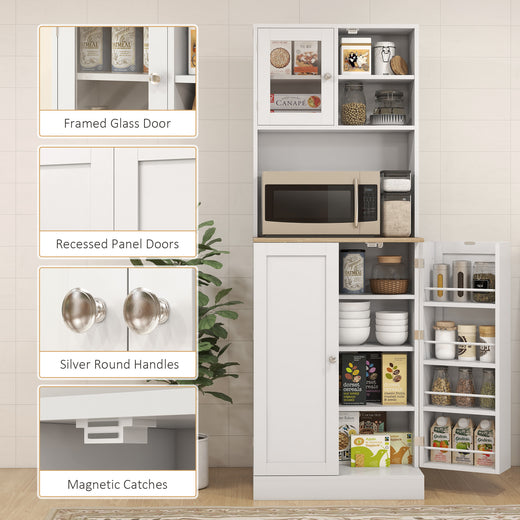 Kitchen pantry cabinet shown from the side
