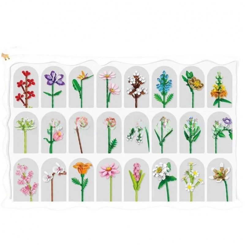 Flower Bouquet Building Blocks Christmas Blind Box
