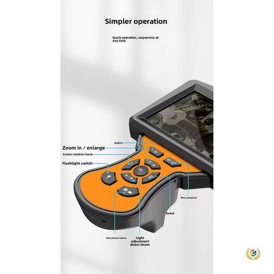 360-Degree Dual Camera Pipeline Inspection Endoscope Action Cameras product image 2