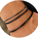 Layered Geometric Stainless Steel Bracelet Set product image 5