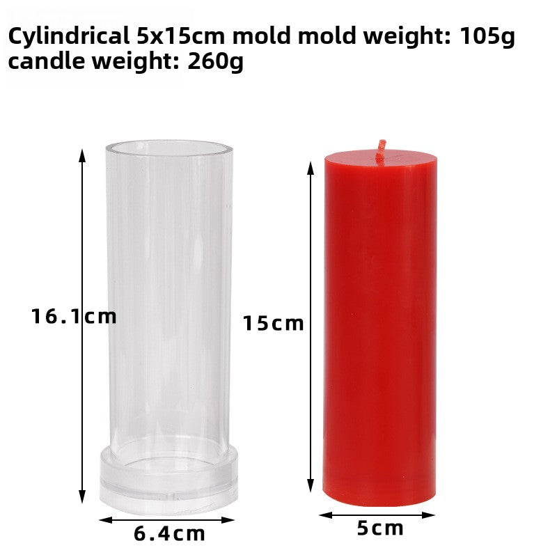 Cylindrical Acrylic Mold for DIY Candles Soap Baking