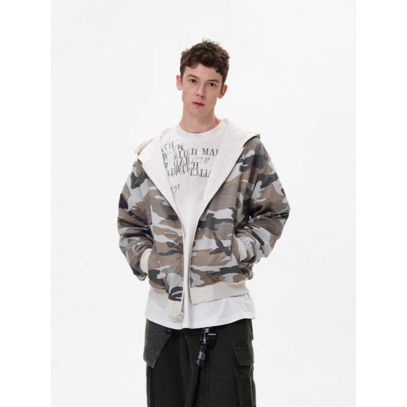 Cardigan Hoodie Men's Retro Loose Casual Couple Jacket
