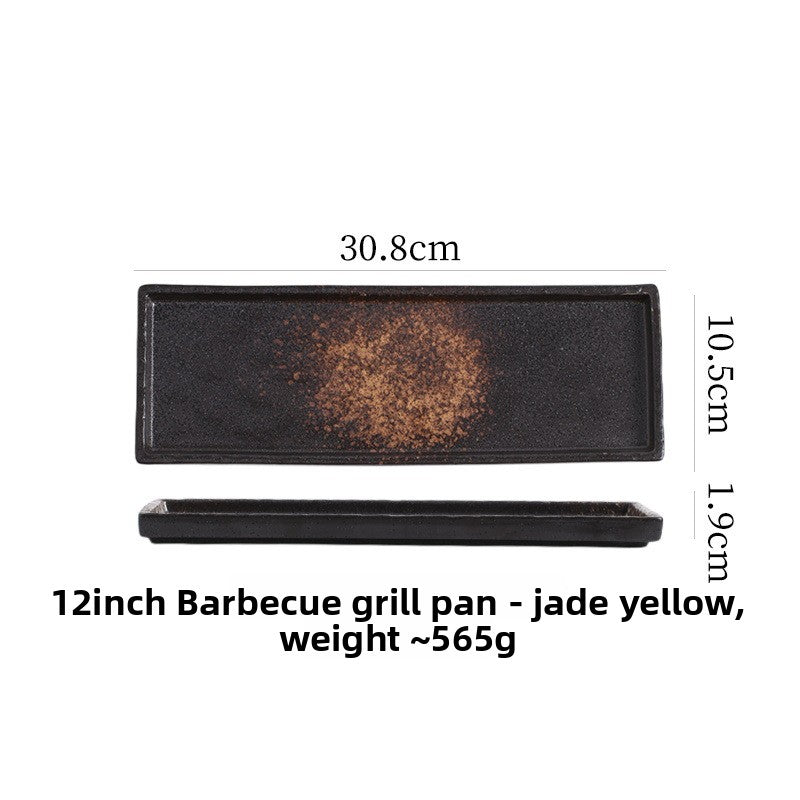 Long strip of autumn mackerel plate