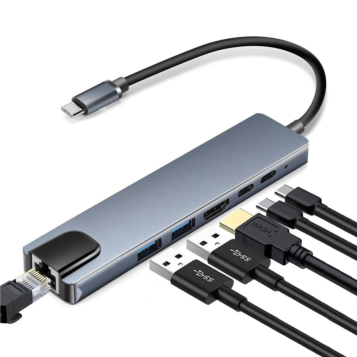 Type-C 8-in-1 Docking Station