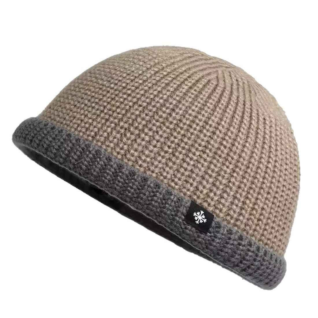 Men's Thickened Fleece-Lined Knit Beanie Winter Ear Protection Windproof Hat