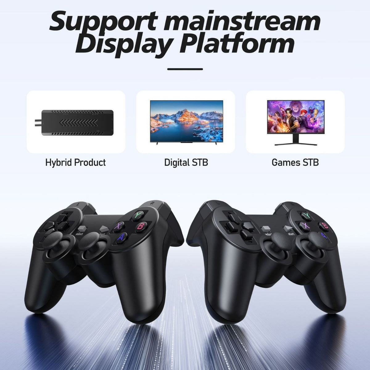 Wireless 2.4G Dual Game Controller with Motion Sensing