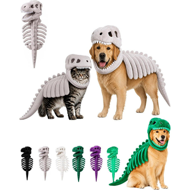 Plush Dinosaur Skeleton Costume