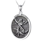 Men's Elliptical Angel Wings Necklace