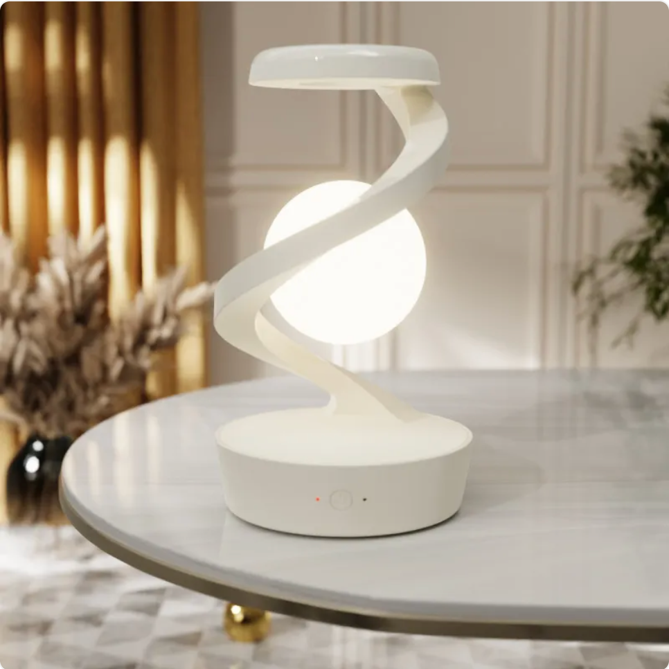 Lunar Glow Desk Lamp with Qi Charging