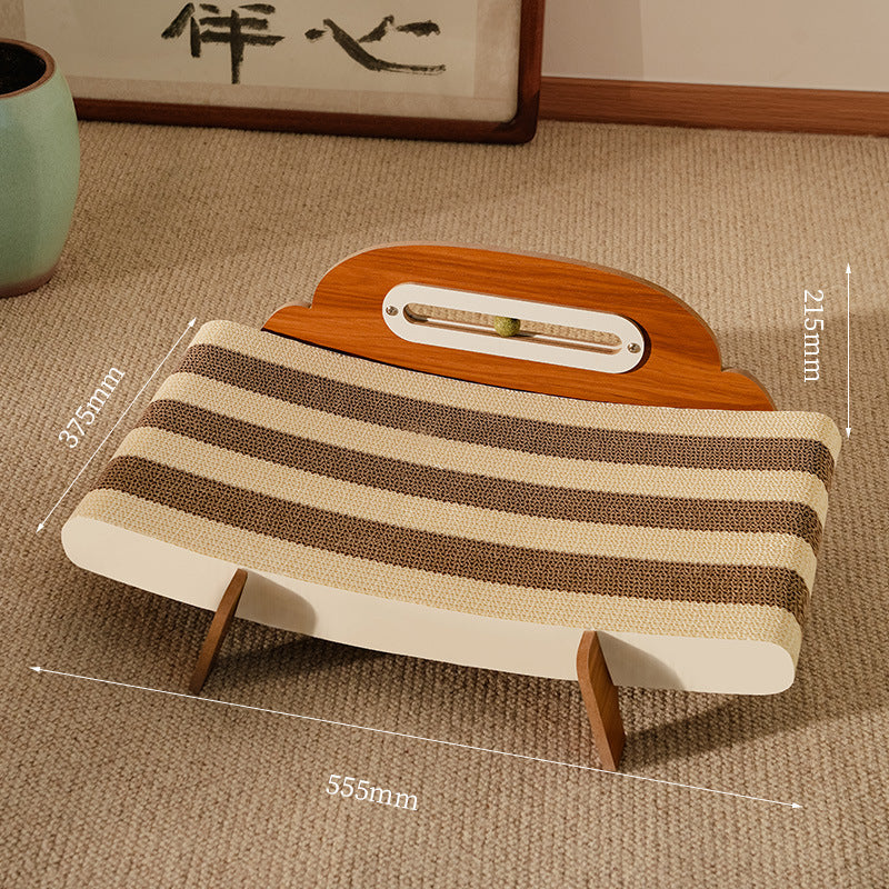 Corrugated paper cat bed hammock