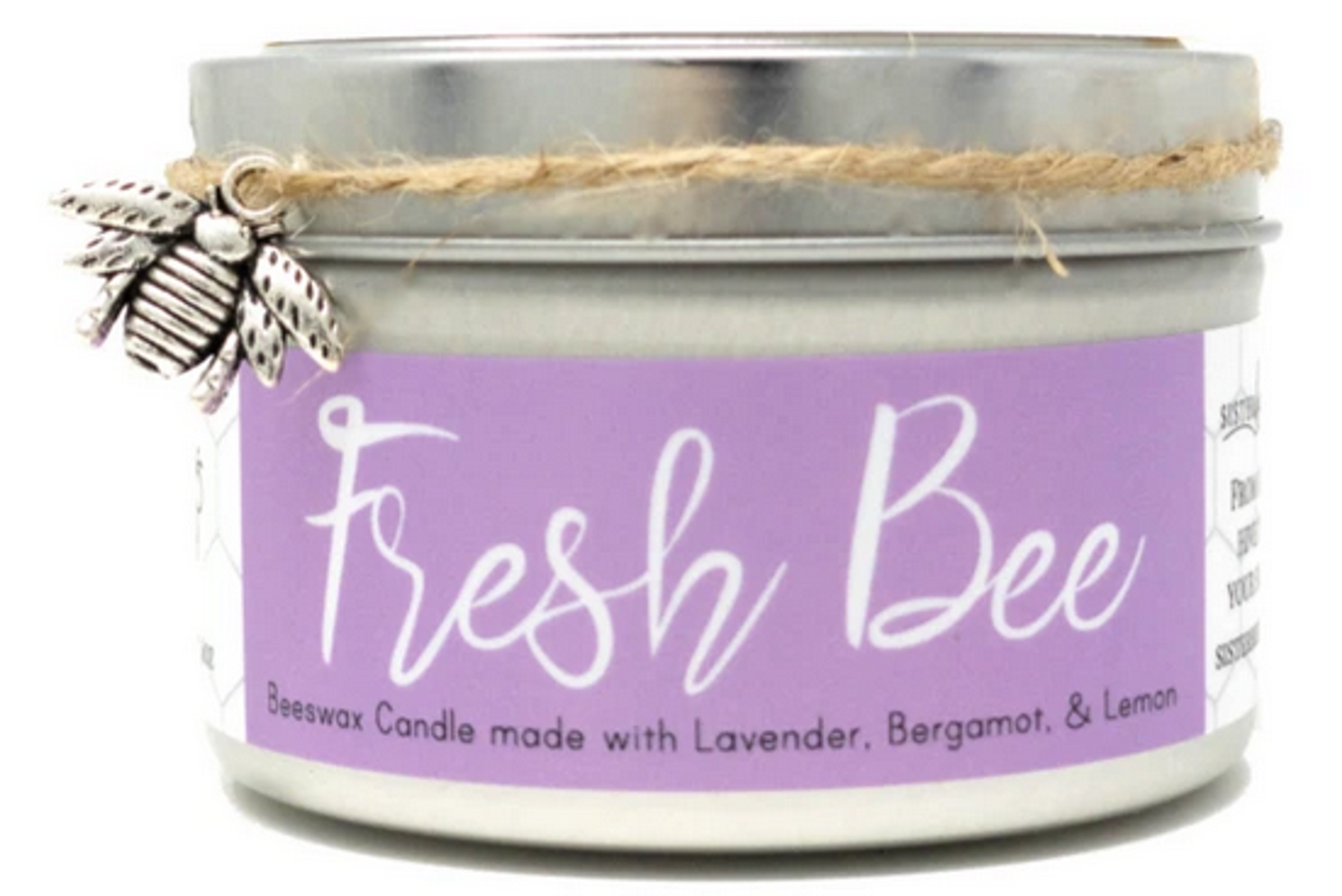 Sister Bees Fresh Bee Lavender Beeswax Candle