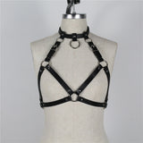 Black Adjustable Leather Corset