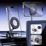 Strong Magnetic Car Phone Holder Foldable Design 360° Adjustable Vacuum Mount for Car/Desk/Bathroom/Universal Use