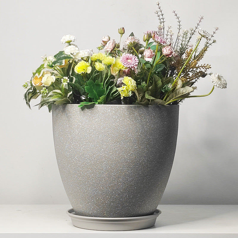 Nordic Style Stone-Look Plastic Plant Pot