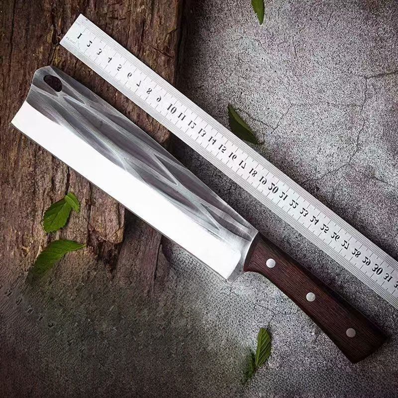 Forged Heavy-Duty Bone Chopper Knife with Carbon Steel Blade