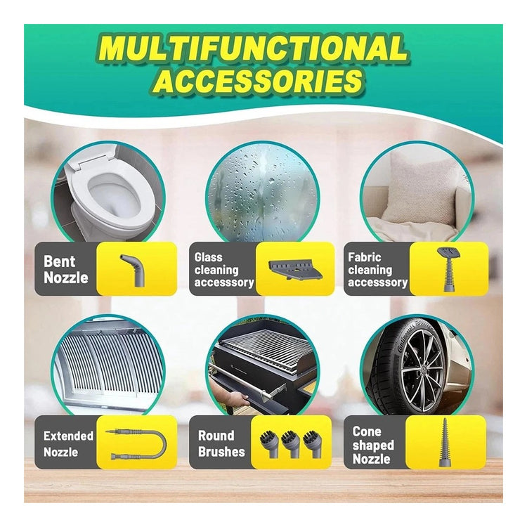 Handheld Steam Cleaner with 12 Accessories Multipurpose Home