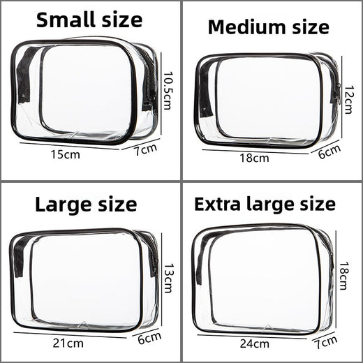 Large-capacity waterproof toilet storage bag four-piece set