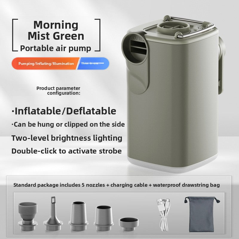 Portable Electric Air Pump with LED Light