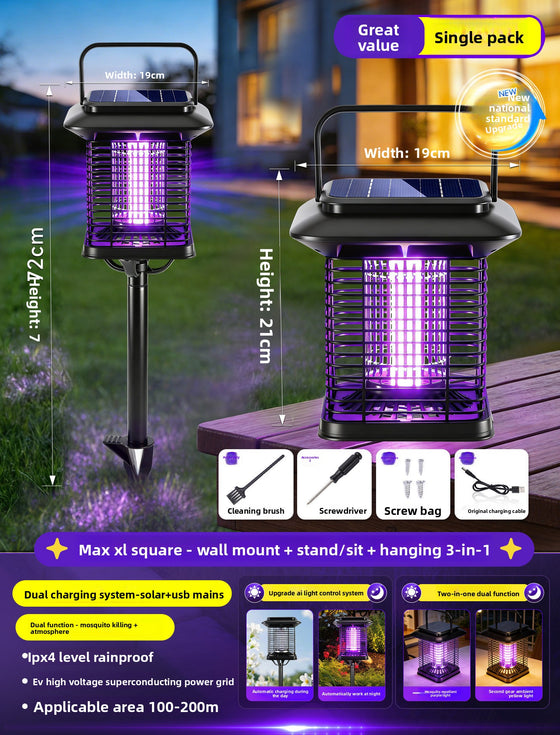 Solar-powered outdoor mosquito repellent lamp Pest & Animal Control product image 5