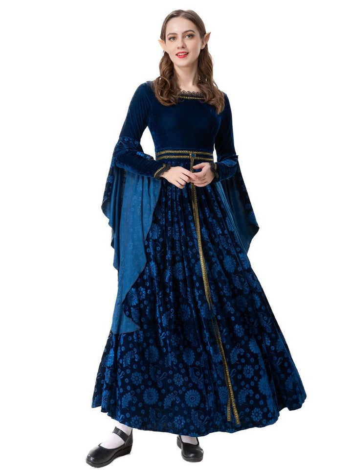 Medieval Noble Cloak and Dress Costume