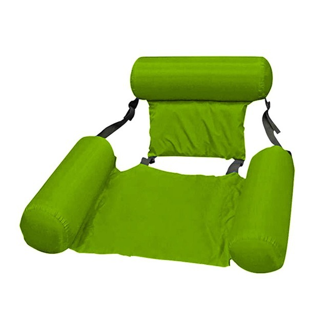 Inflatable water hammock inflation valve detail