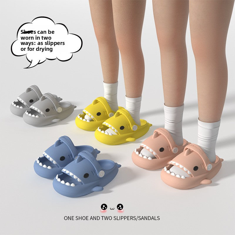 Children Cartoon Shark EVA Slippers