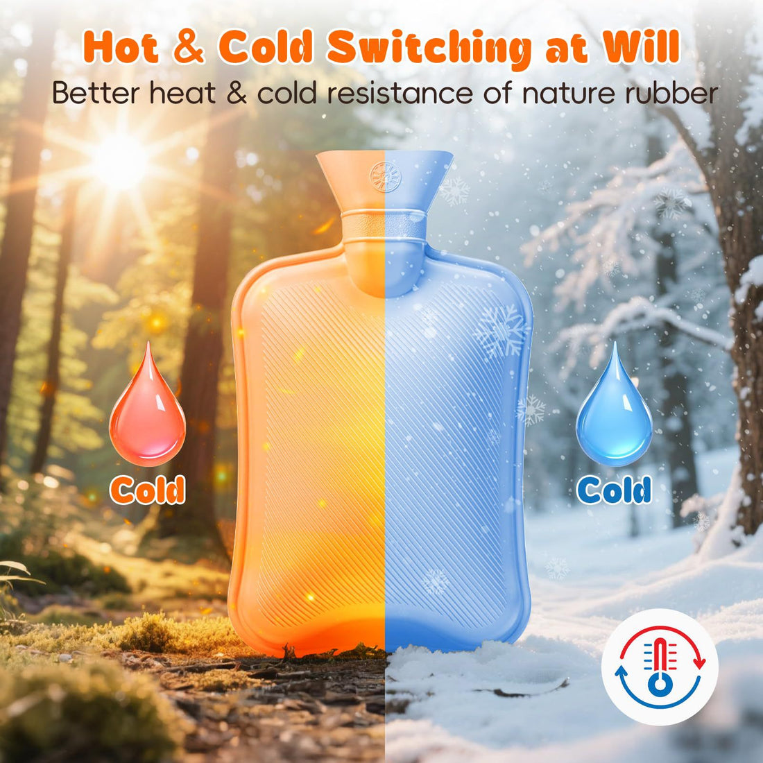 Winter water injection hot water bag