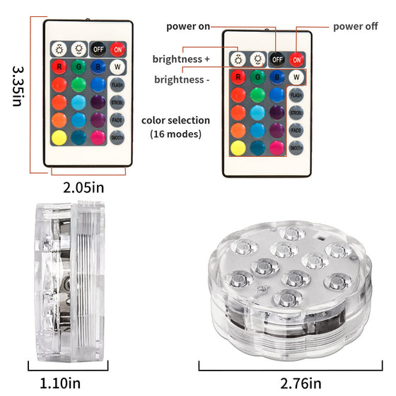 Remote Control Submersible LED Lights for Aquarium and Pool Small Pet & Bird Supplies product image 3