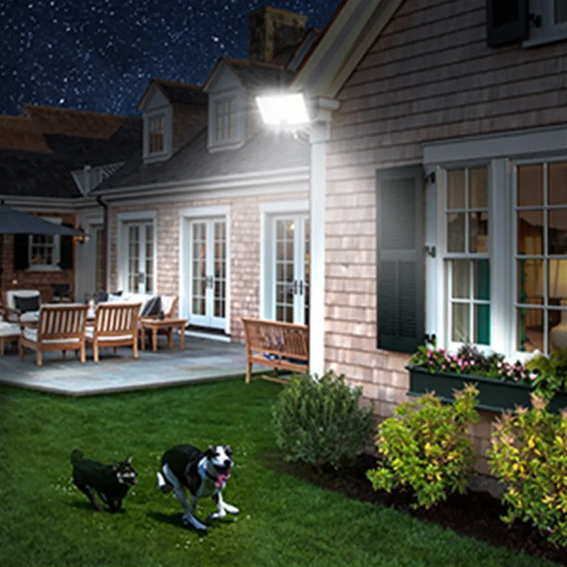 Solar panel detail on outdoor motion sensor wall light