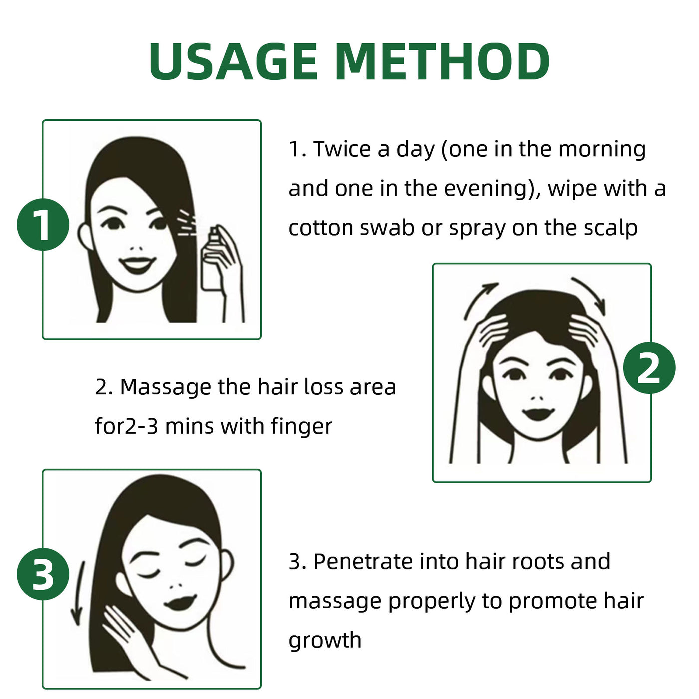 Ginseng hair growth spray lotion spray nozzle detail