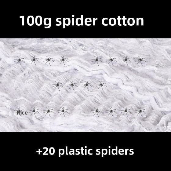 Halloween Spider Cotton Decoration Set