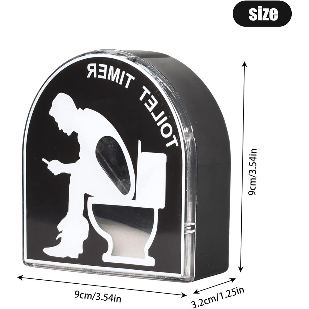 Toilet hourglass timer dimensions 9 x 9 cm, 3.2 cm thick