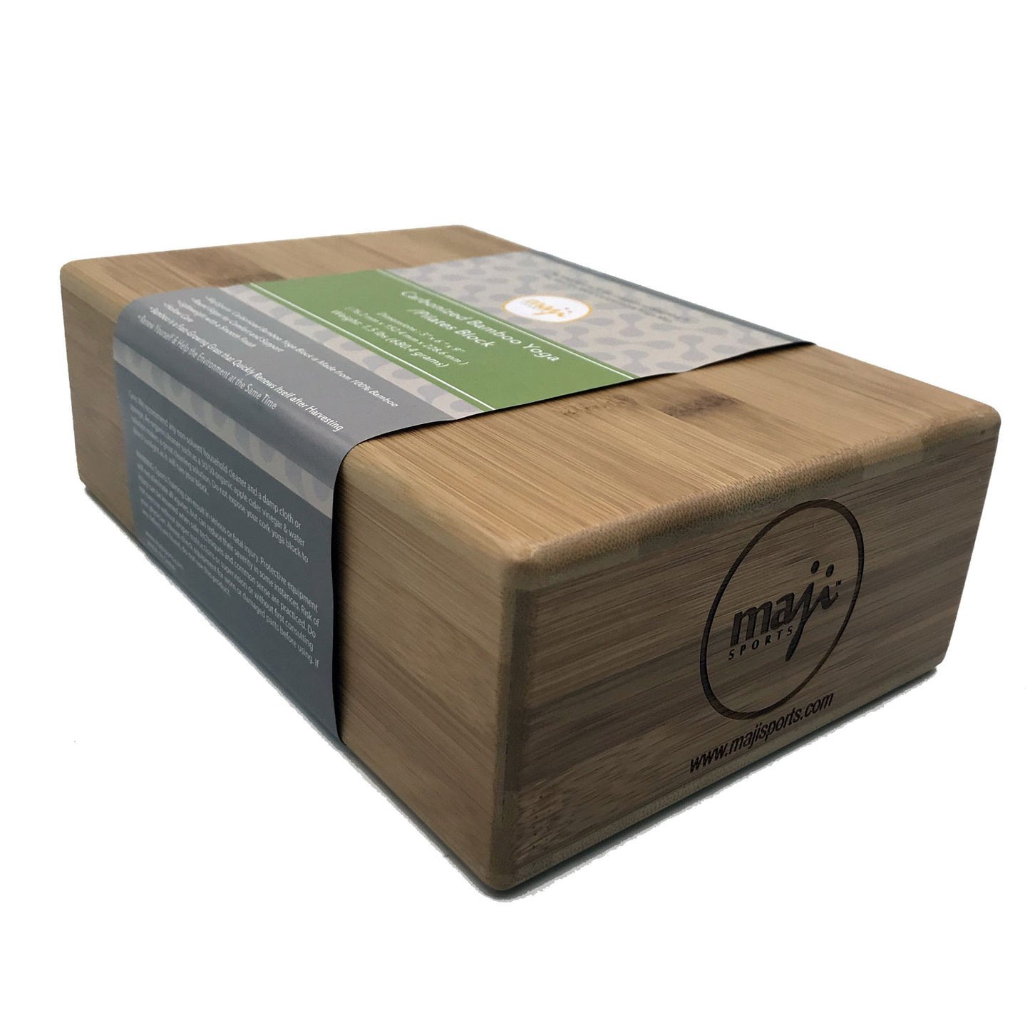 Maji Sports Carbonized Bamboo Yoga & Pilates Block