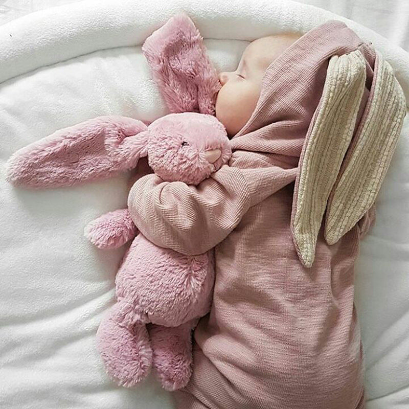Baby Rabbit Ear Hooded Jumpsuit Cotton Romper