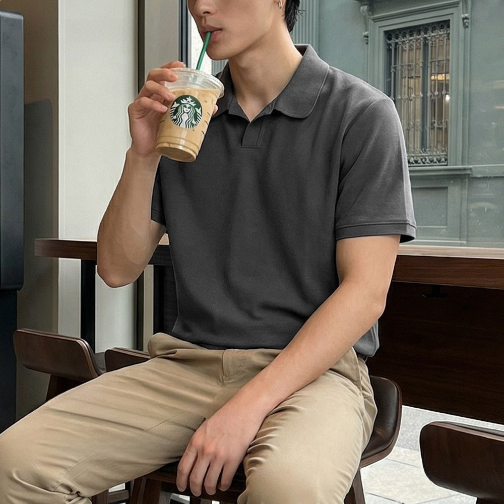 Mens Cotton Blend Short Sleeve Polo Shirt