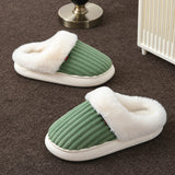 Plush Indoor Slippers with Fur Lining