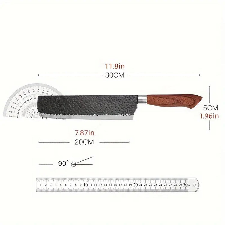 Kitchen knife set ergonomic handle detail