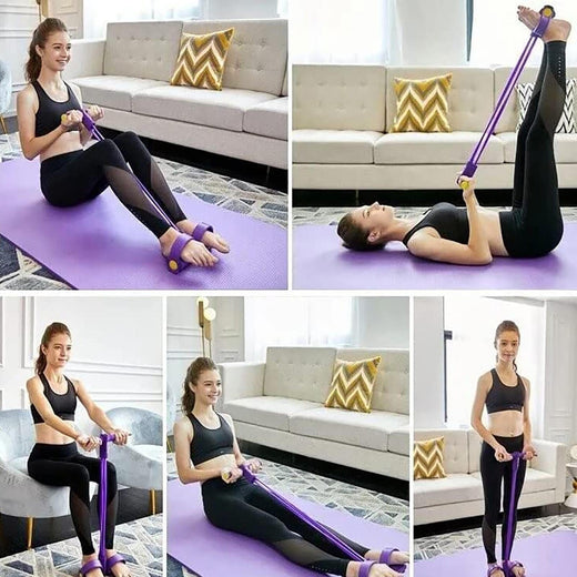 Pedal tension rope used for seated rows