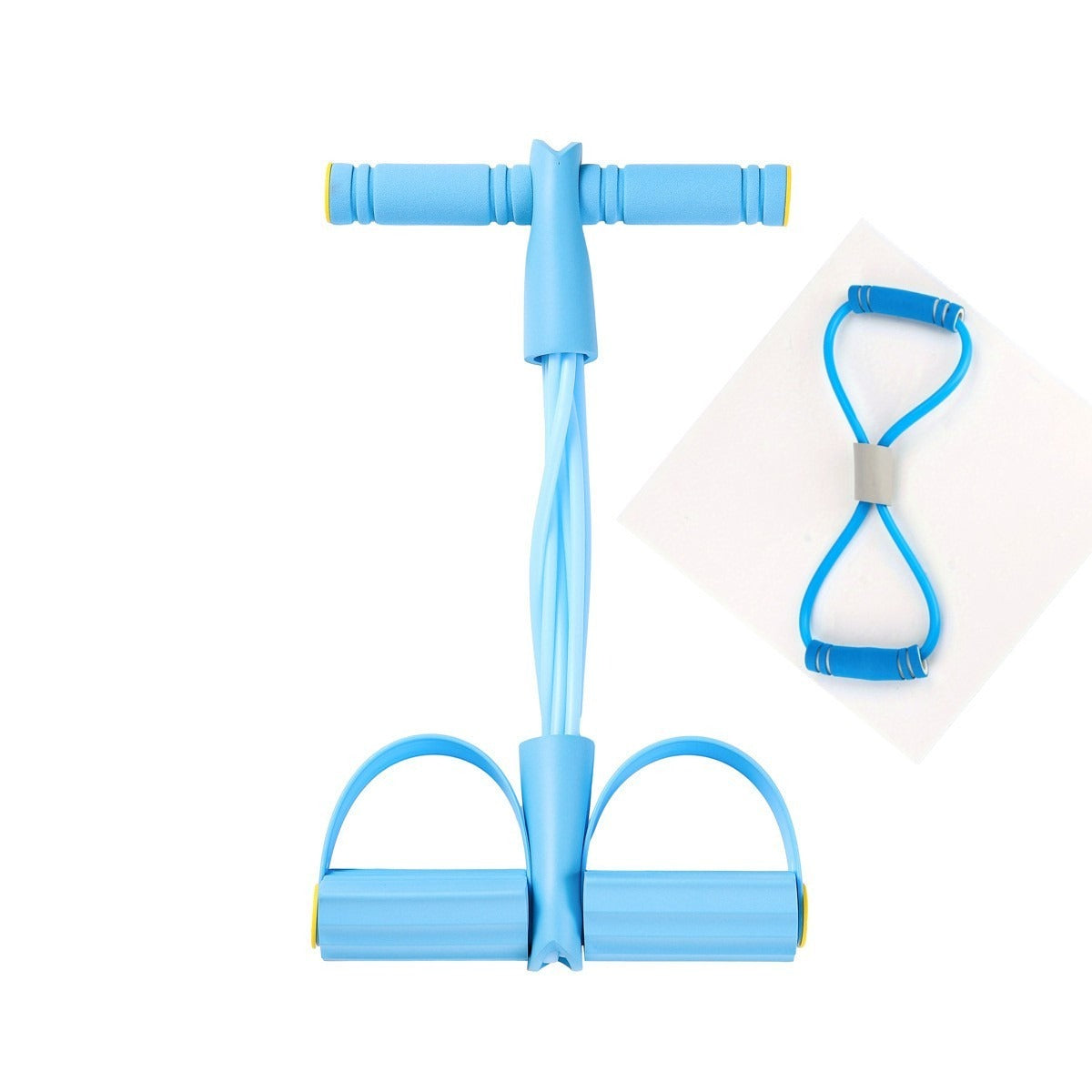 Foot pedal resistance band used standing