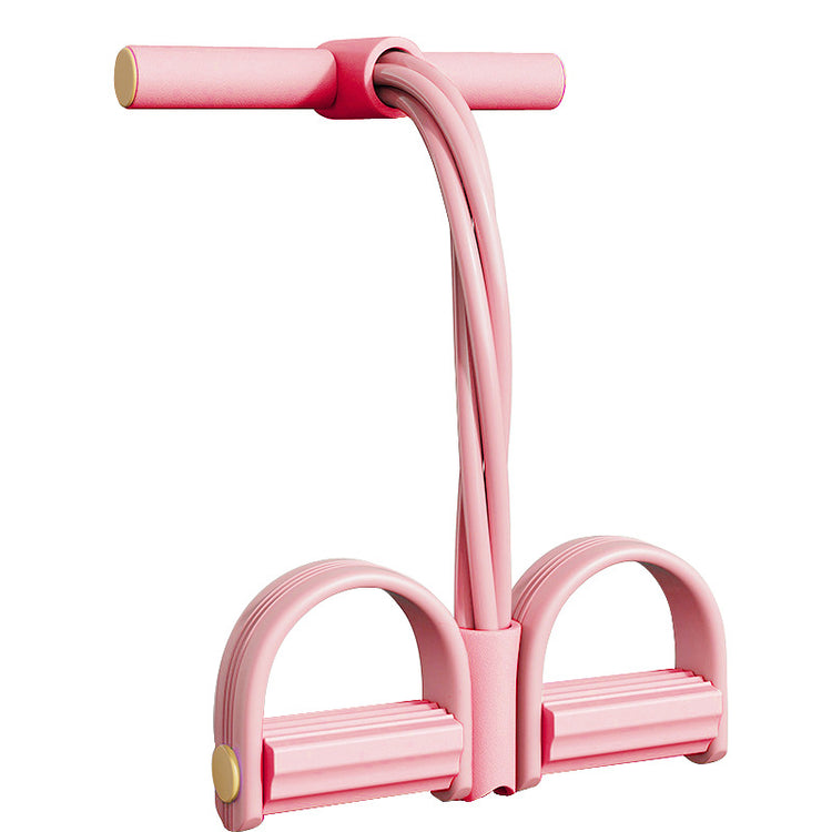 Pedal resistance band laid flat on floor