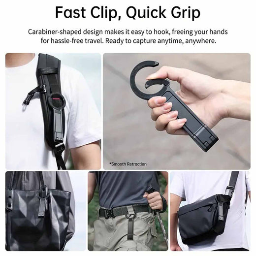 Magnetic Phone Holder with Carabiner and Tripod Stand