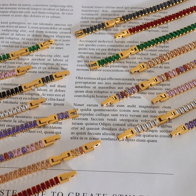 Multicolored Zircon Bracelet