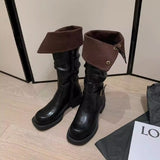 Vintage Chunky Heel Over The Knee Boots
