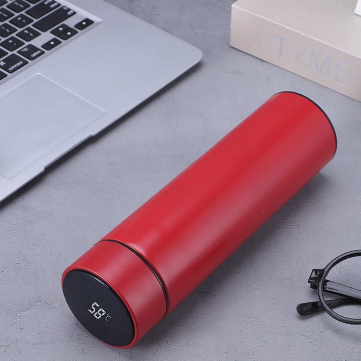 Stainless steel insulated tea bottle with LED temperature lid, photo 7