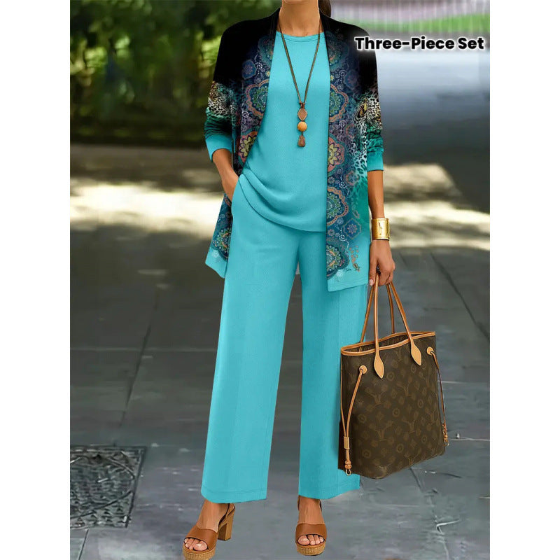 3D Print Casual 3-Piece Sports Set