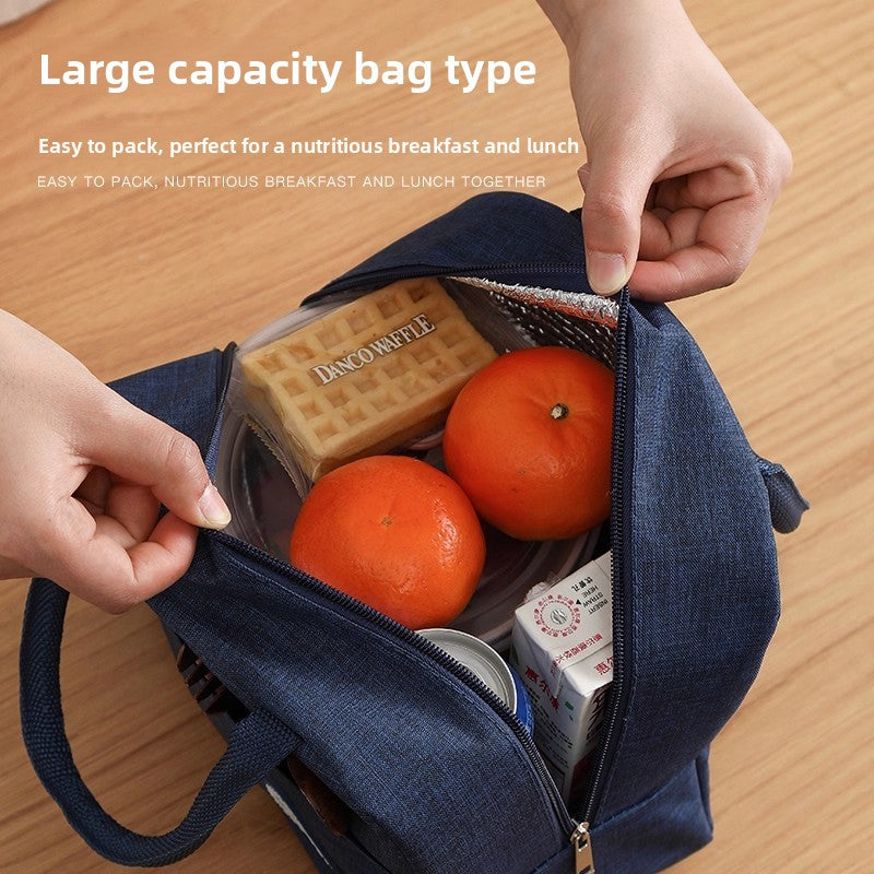 Lunch bag, aluminum foil insulated tote, portable bento box bag