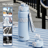 Stainless Steel Double Drink Thermos Cup with Carry Rope