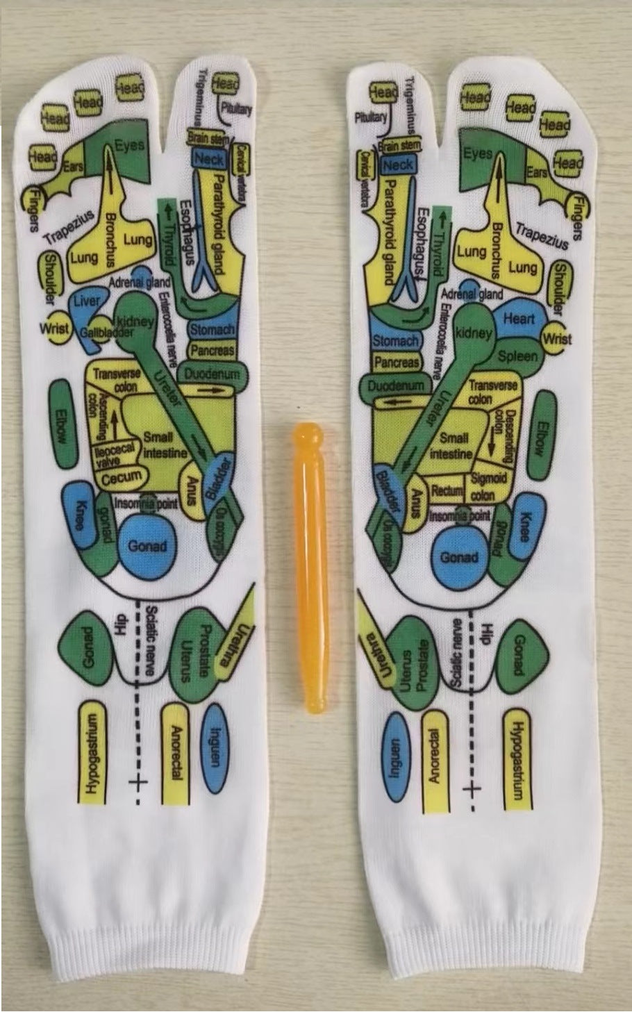 Foot acupoint illustrated socks